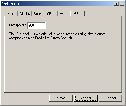 Preferences -> SBC-Tab