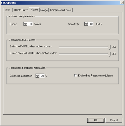 SBC-Options -> Motion-Detection